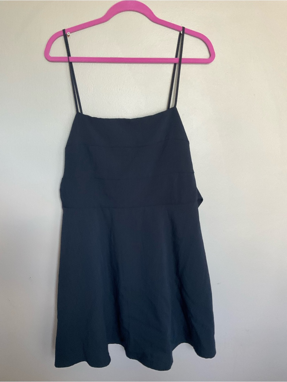 Francesca's Collections Black Mini Spaghetti-Strap A-Line Dress